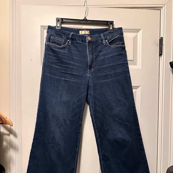 Kut from the Kloth Denim - Kut from the Kloth Meg High-Rise Wide-Leg Pant – Dark Blue Wash – Size 10